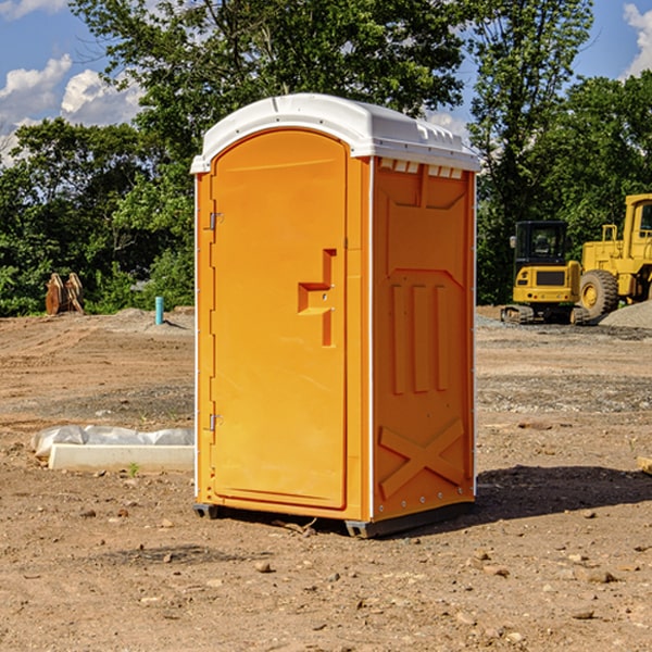 how often are the porta potties cleaned and serviced during a rental period in Freeman MO